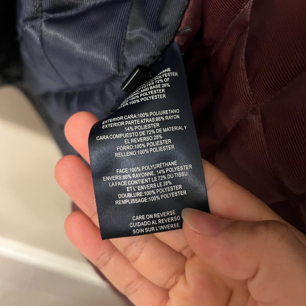 Tommy Hilfiger navy Leather Jacket - Picture 2 of 2
